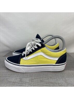 Vans Old Skool Two-Tone Navy & Yellow Skate Shoes Women's 7 / Men's 5.5